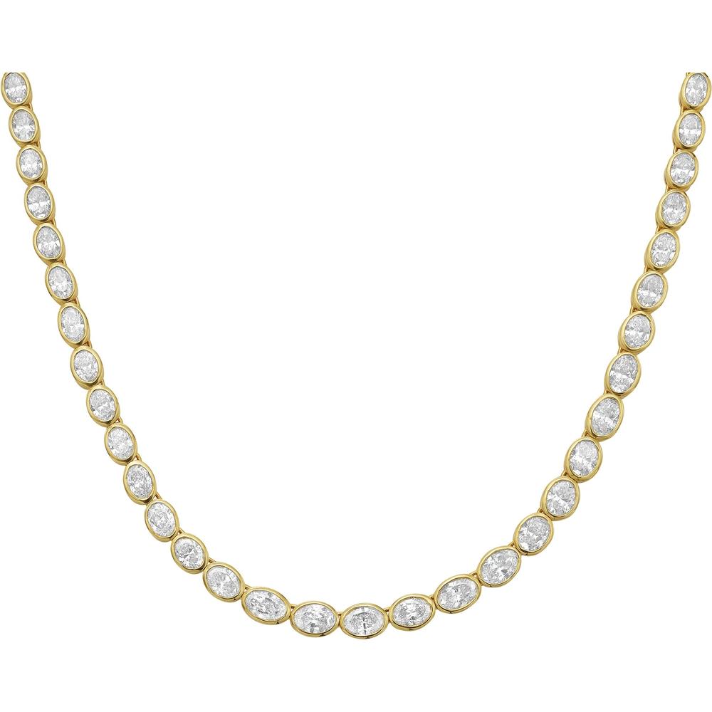 Ruchi New York - Rosette Diamond Tennis Necklace in 18K Yellow Gold