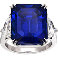 Ruchi New York - Royal Blue Sapphire Ring in 18K White Gold