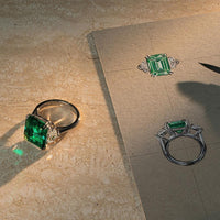 Ruchi New York - Royal Emerald Ring in Platinum