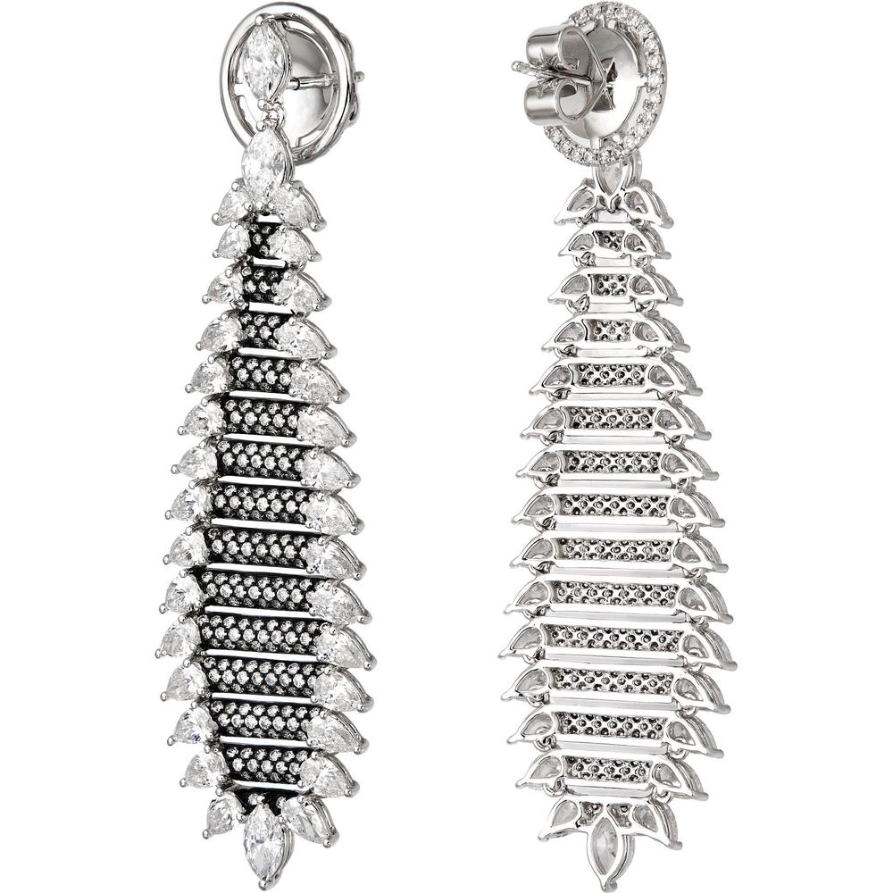 Ruchi New York - Savoy Diamond Earrings in 18K White Gold
