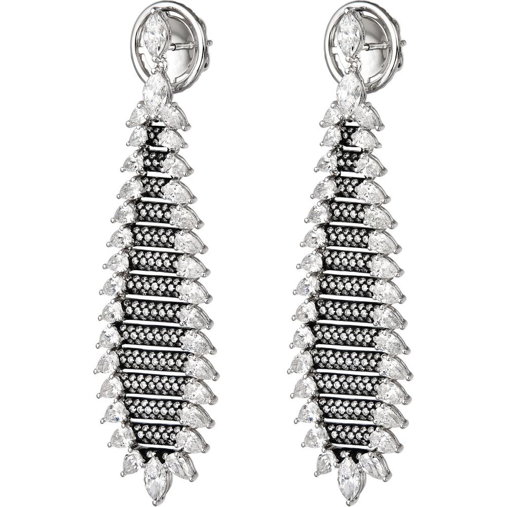 Ruchi New York - Savoy Diamond Earrings in 18K White Gold
