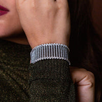 Ruchi New York - Savoy Diamond Statement Bracelet in 18K White Gold