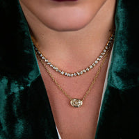 Ruchi New York - Scala Diamond Pendant Necklace in 18K Yellow Gold