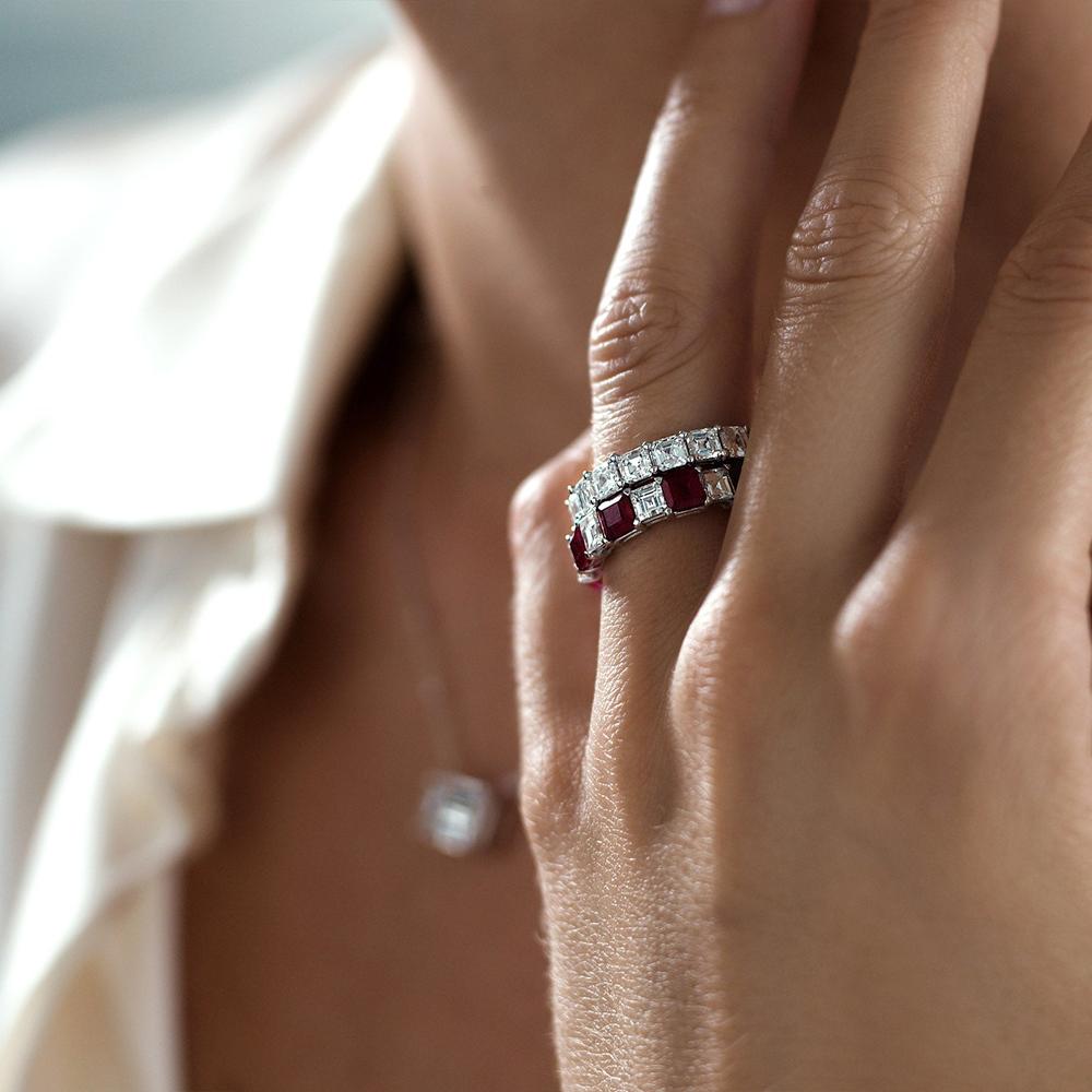 Ruchi New York - Serenata Ruby Band in 18K White Gold