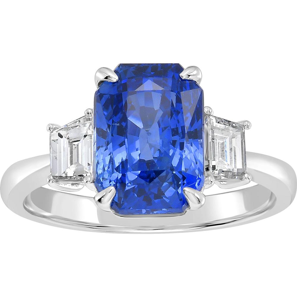 Ruchi New York - Simone Blue Sapphire Ring in 18K White Gold