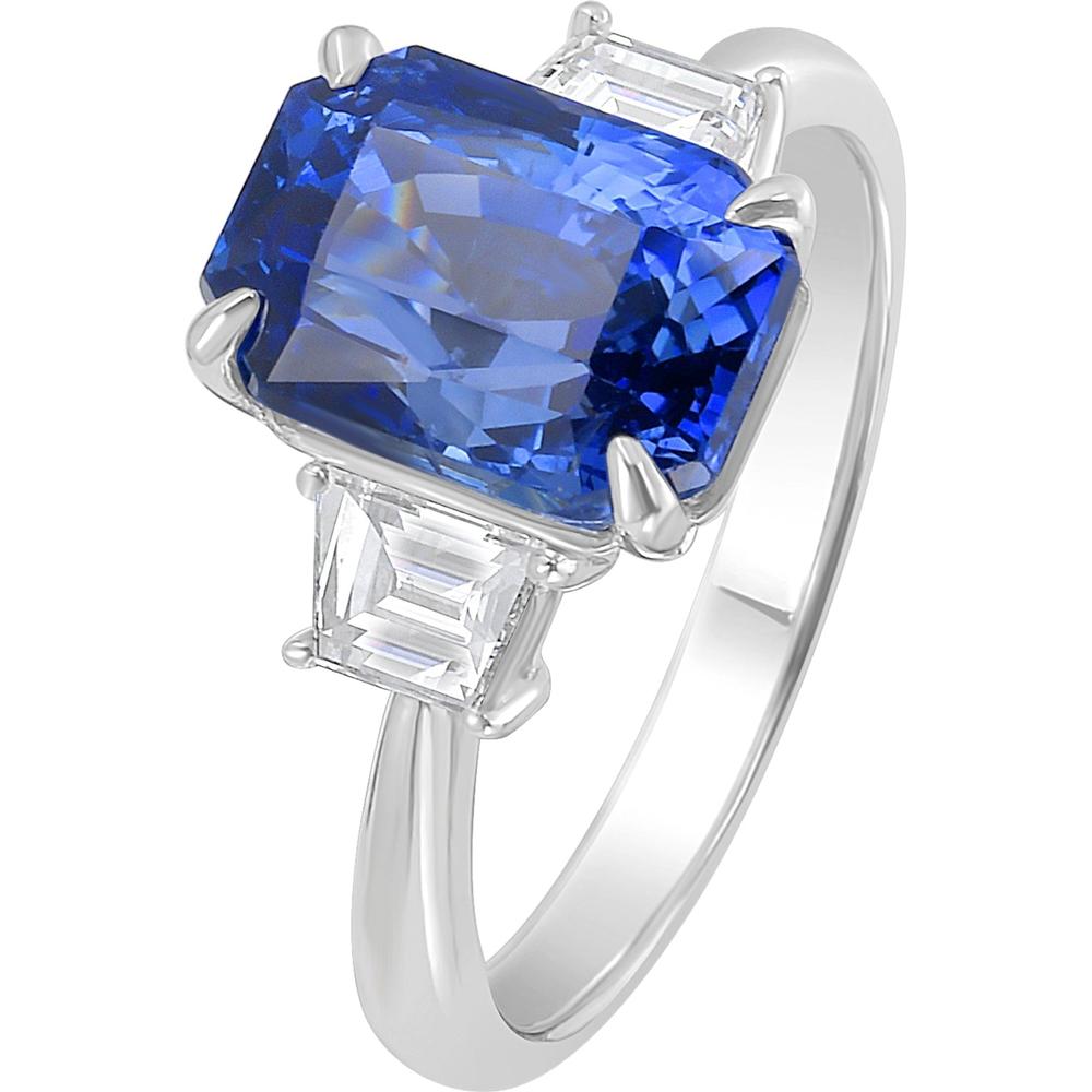 Ruchi New York - Simone Blue Sapphire Ring in 18K White Gold