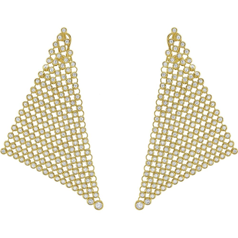 Ruchi New York - Soie Diamond Earrings in 18K Yellow Gold