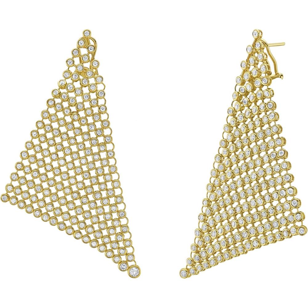 Ruchi New York - Soie Diamond Earrings in 18K Yellow Gold