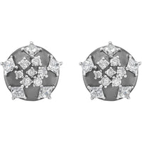 Ruchi New York - Solano Diamond Stud Earrings in 18K White Gold