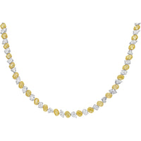Ruchi New York - Soleil 22.18 Carat Fancy Yellow & White Diamond Necklace in 18K Yellow Gold - Ruchi New York