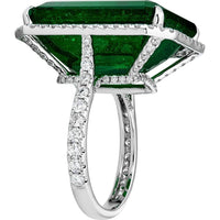 Ruchi New York - Sonata Emerald Cocktail Ring in 18K White Gold