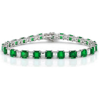 Ruchi New York - Sonata Emerald Line Bracelet in 18K White Gold