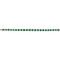 Ruchi New York - Sonata Emerald Line Bracelet in 18K White Gold