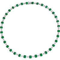 Ruchi New York - Sonata Emerald Necklace in 18K White Gold