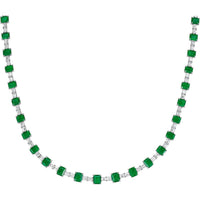 Ruchi New York - Sonata Emerald Necklace in 18K White Gold