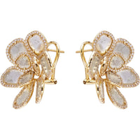 Ruchi New York - Sonora Full Bloom Diamond Stud Earrings in 18K Yellow Gold