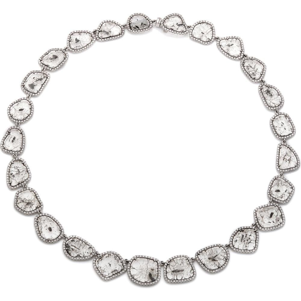 Ruchi New York - Sunslice Diamond Necklace in 18K White Gold