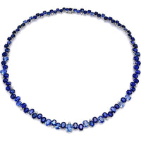 Ruchi New York - Tidal Blue Sapphire Necklace in 18K White Gold