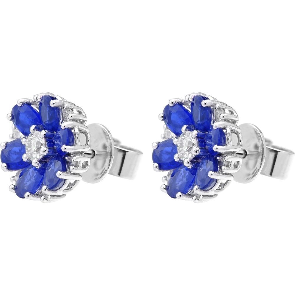 Ruchi New York - Tidal Blue Sapphire Stud Earrings in 18K White Gold