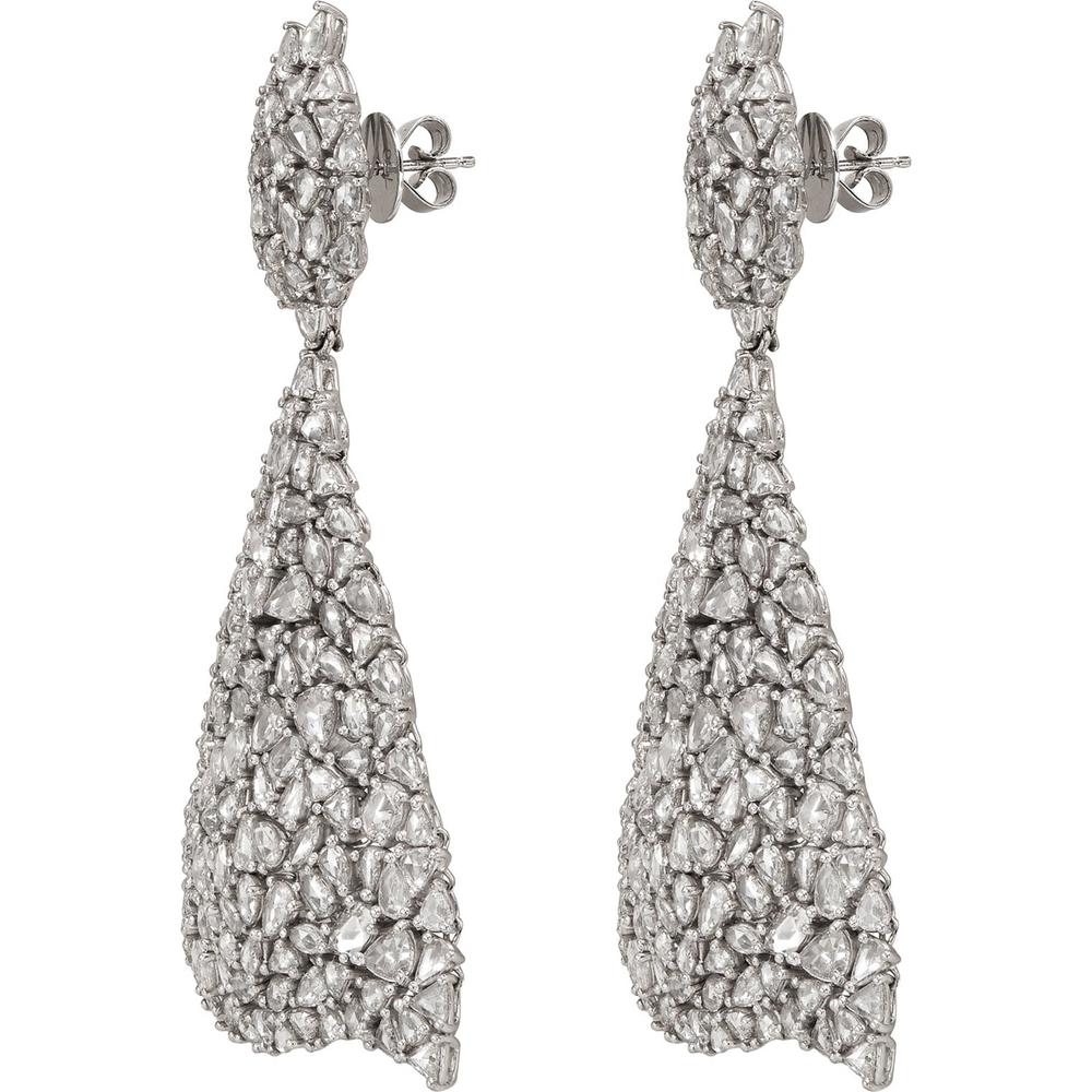Ruchi New York - Vega Diamond Earrings in 18K White Gold