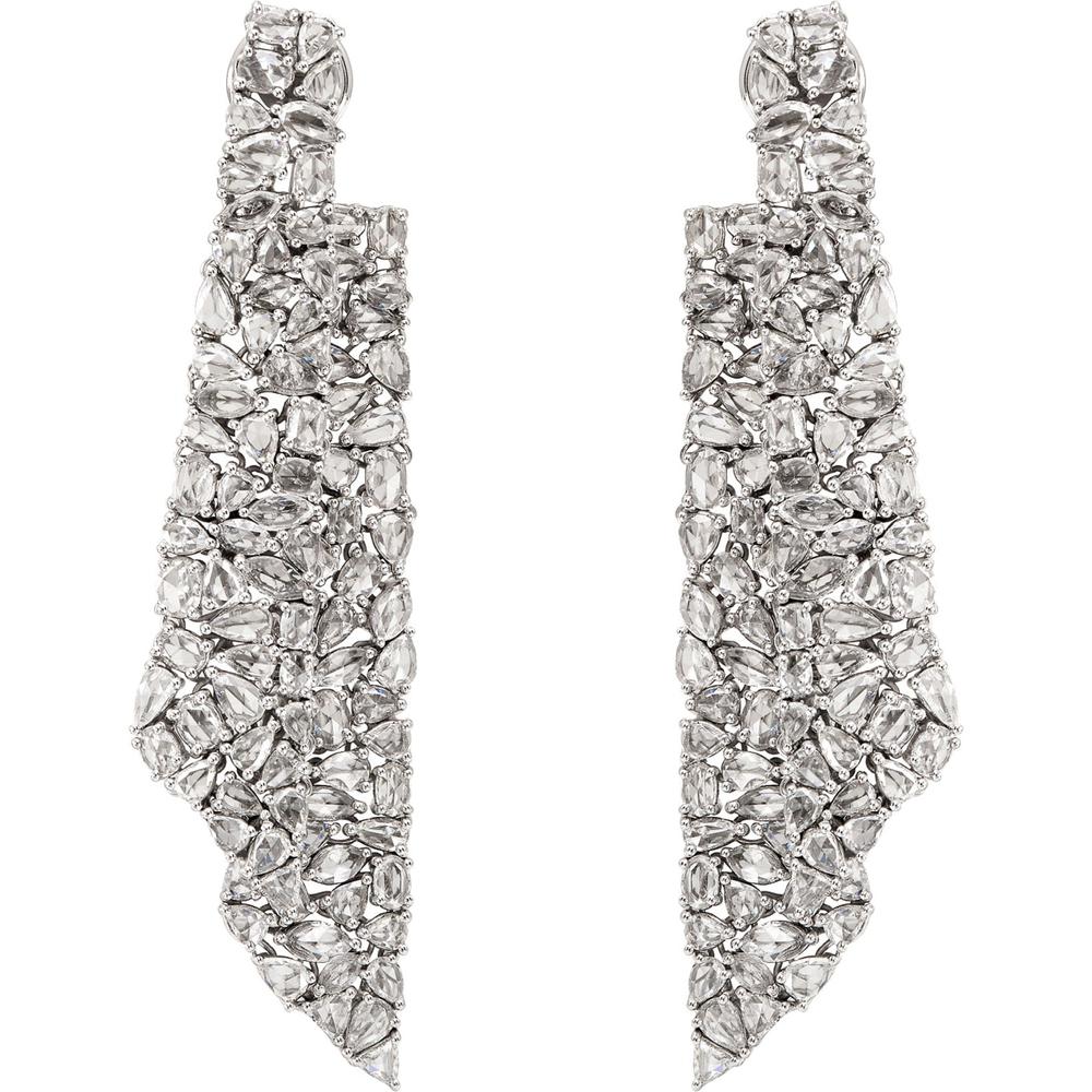 Ruchi New York - Vela Diamond Earrings in 18K White Gold