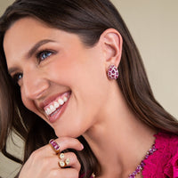 Ruchi New York - Venice 7.21 Carat Pink Sapphire & Diamond Teardrop Earrings in 18K Rose Gold - Ruchi New York