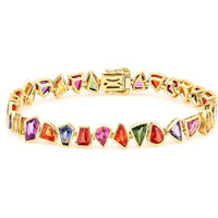 Ruchi New York - Vitrina Multi-Colored Sapphire Bracelet in 18K Yellow Gold