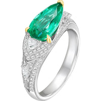 Ruchi New York - Xenia Emerald Ring in 18K White Gold