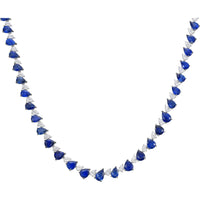 Ruchi New York - Zafiro Blue Sapphire Necklace in 18K White Gold