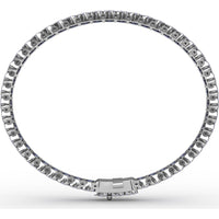 Sapphire and Diamond Halo Bracelet with Round Blue Sapphires by Fana - 12.60 Carat Total Gemstone Weight