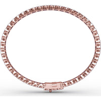 Sapphire and Diamond Halo Bracelet with Round Blue Sapphires by Fana - 12.60 Carat Total Gemstone Weight
