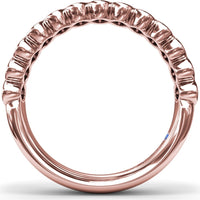 Scalloped Bezel-Set Round Diamond Wedding Band by Fana - 1.30 Carat Total Diamond Weight