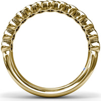 Scalloped Bezel-Set Round Diamond Wedding Band by Fana - 1.30 Carat Total Diamond Weight