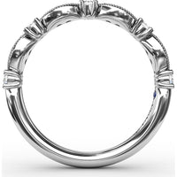 Scalloped Diamond Band with Milgrain Detail by Fana - 0.30 Carat Total Diamond Weight