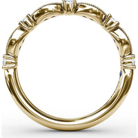 Scalloped Diamond Band with Milgrain Detail by Fana - 0.30 Carat Total Diamond Weight