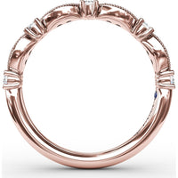 Scalloped Diamond Band with Milgrain Detail by Fana - 0.30 Carat Total Diamond Weight