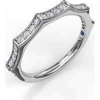 Scalloped Profile Channel Set Round Diamond Band by Fana - 0.24 Carat Total Diamond Weight