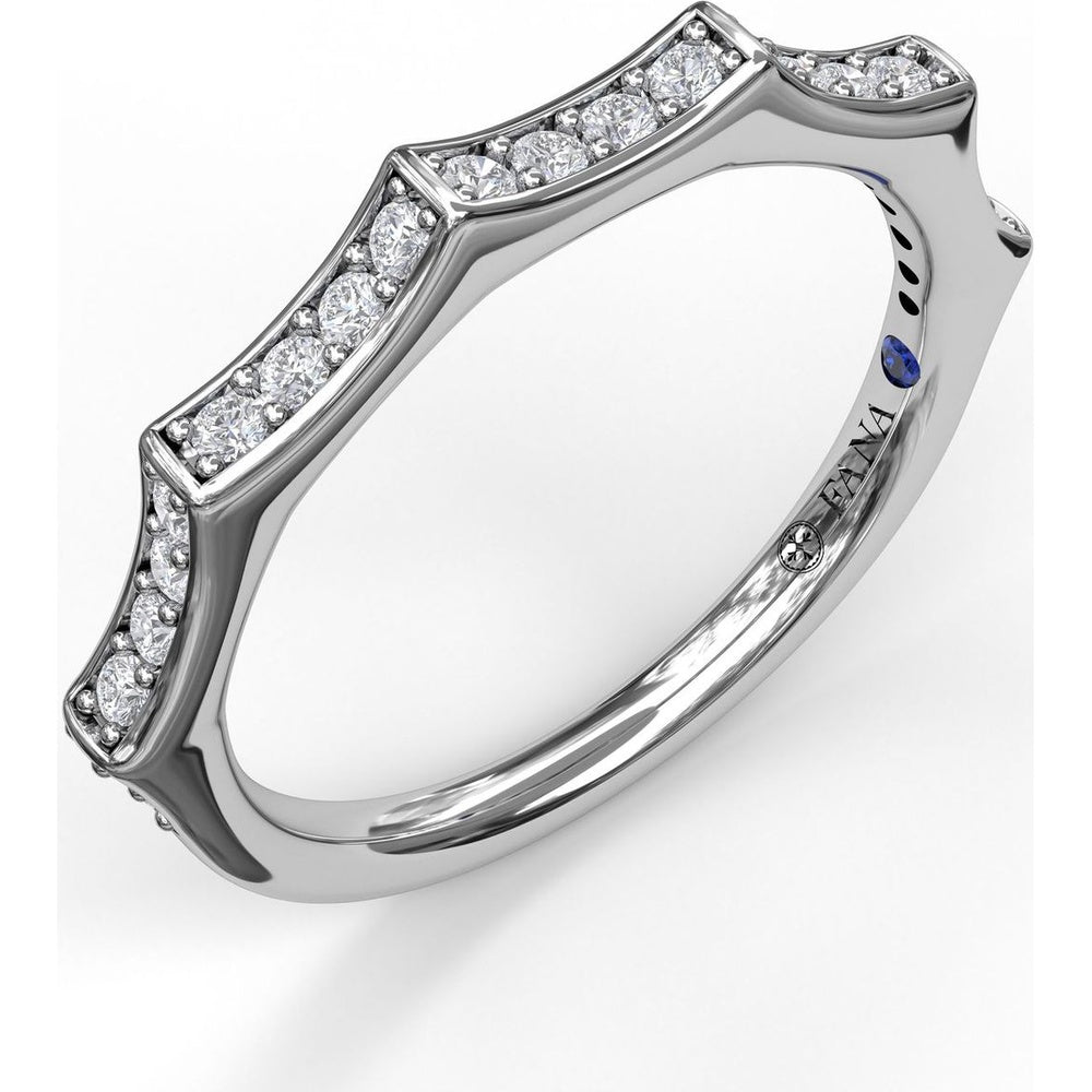 Scalloped Profile Channel Set Round Diamond Band by Fana - 0.24 Carat Total Diamond Weight