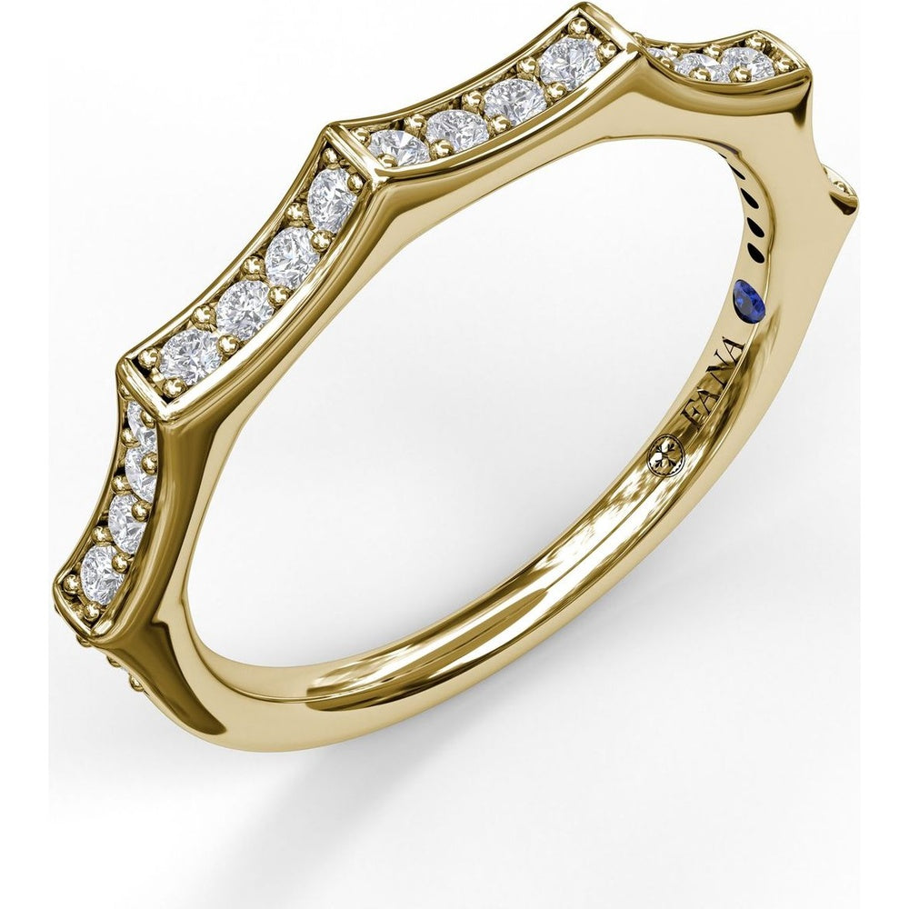 Scalloped Profile Channel Set Round Diamond Band by Fana - 0.24 Carat Total Diamond Weight