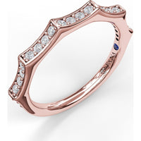 Scalloped Profile Channel Set Round Diamond Band by Fana - 0.24 Carat Total Diamond Weight