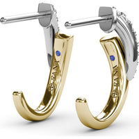 Sculptural Hoop Earrings with Pavé Set Round Diamonds by Fana - 0.21 Carat Total Diamond Weight