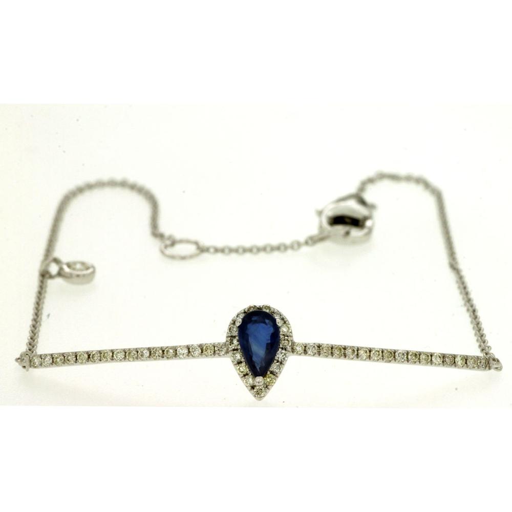 Serene Starlight 14K White Gold Sapphire & Diamond Bracelet