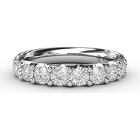 Shared-Prong Anniversary Band with Round Brilliant Diamonds by Fana - 1.05 Carat Total Diamond Weight