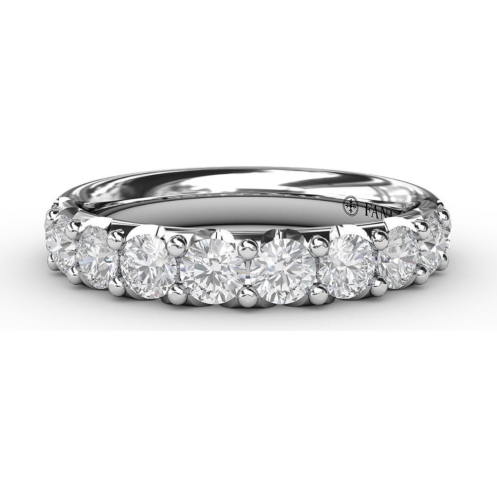 Shared-Prong Anniversary Band with Round Brilliant Diamonds by Fana - 1.05 Carat Total Diamond Weight