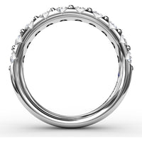 Shared-Prong Anniversary Band with Round Brilliant Diamonds by Fana - 1.05 Carat Total Diamond Weight