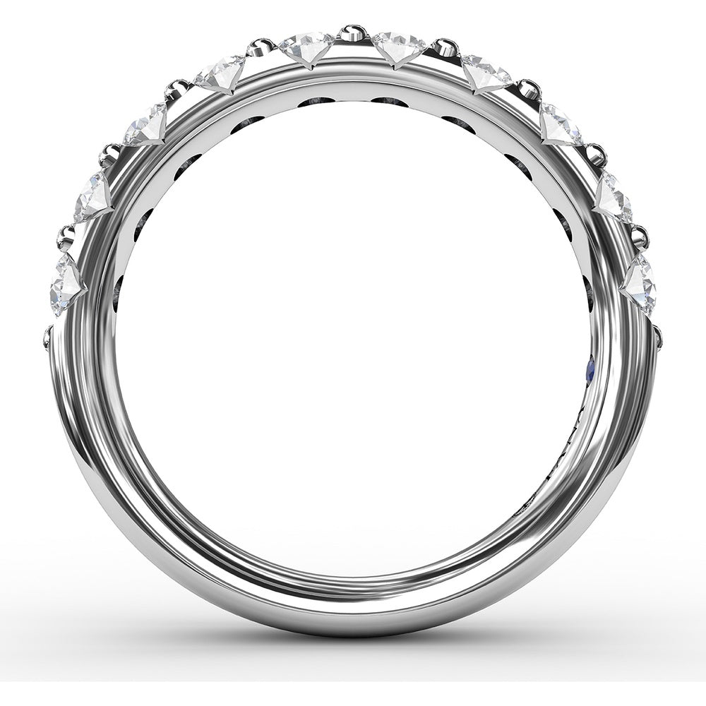 Shared-Prong Anniversary Band with Round Brilliant Diamonds by Fana - 1.05 Carat Total Diamond Weight