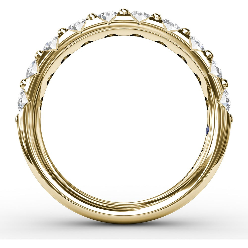 Shared-Prong Anniversary Band with Round Brilliant Diamonds by Fana - 1.05 Carat Total Diamond Weight