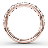 Shared-Prong Anniversary Band with Round Brilliant Diamonds by Fana - 1.05 Carat Total Diamond Weight