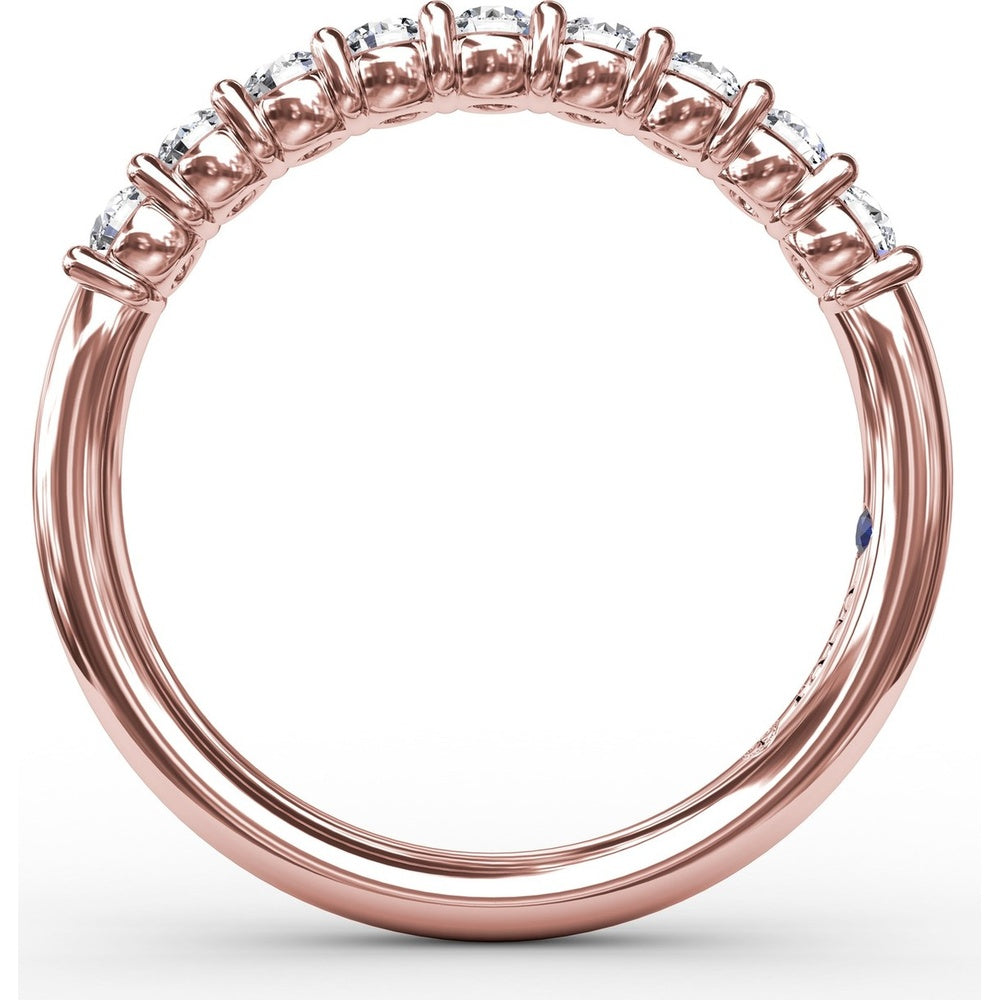 Shared-Prong Anniversary Band with Round Diamonds by Fana - 0.45 Carat Total Diamond Weight