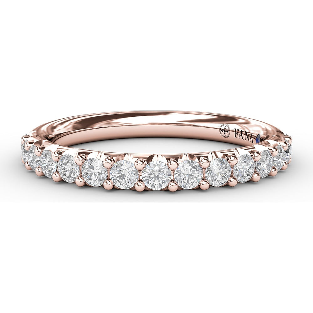 Shared-Prong Anniversary Band with Round Diamonds by Fana - 0.53 Carat Total Diamond Weight
